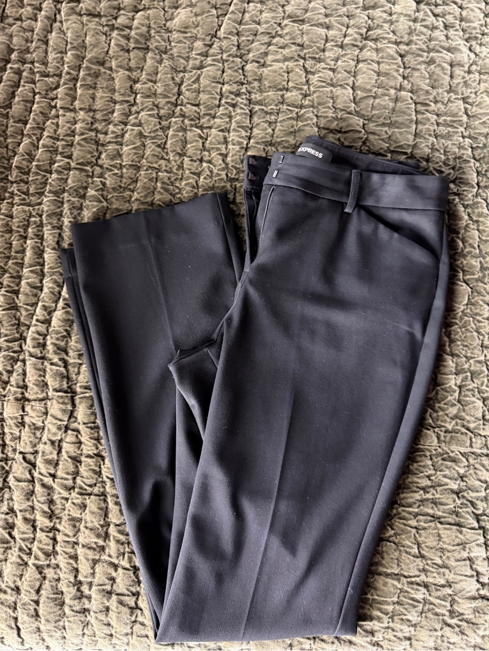 Express Publicist Barely Boot Black Dress Pants